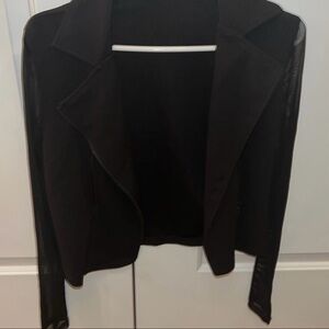 Black beautiful blazer with sheer sleeves